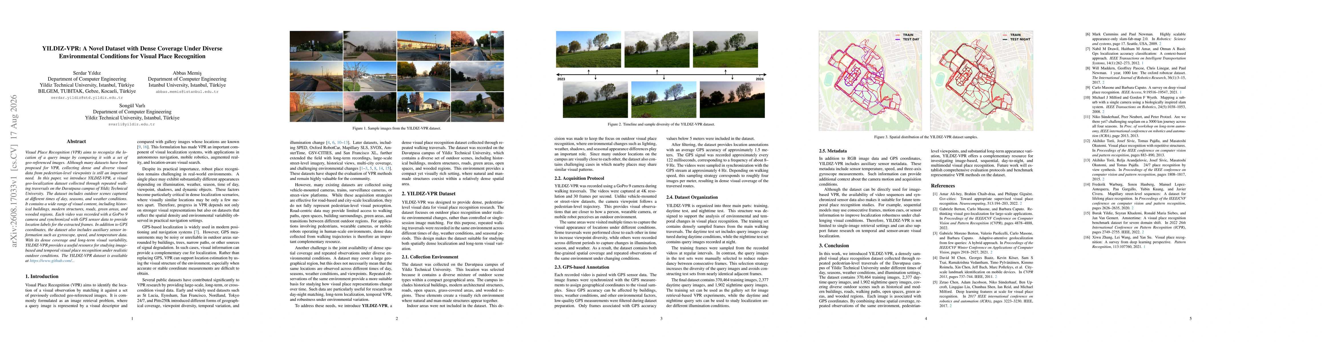 Thumbnail for YILDIZ-VPR: A Novel Dataset with Dense Coverage Under Diverse Environmental Conditions for Visual Place Recognition