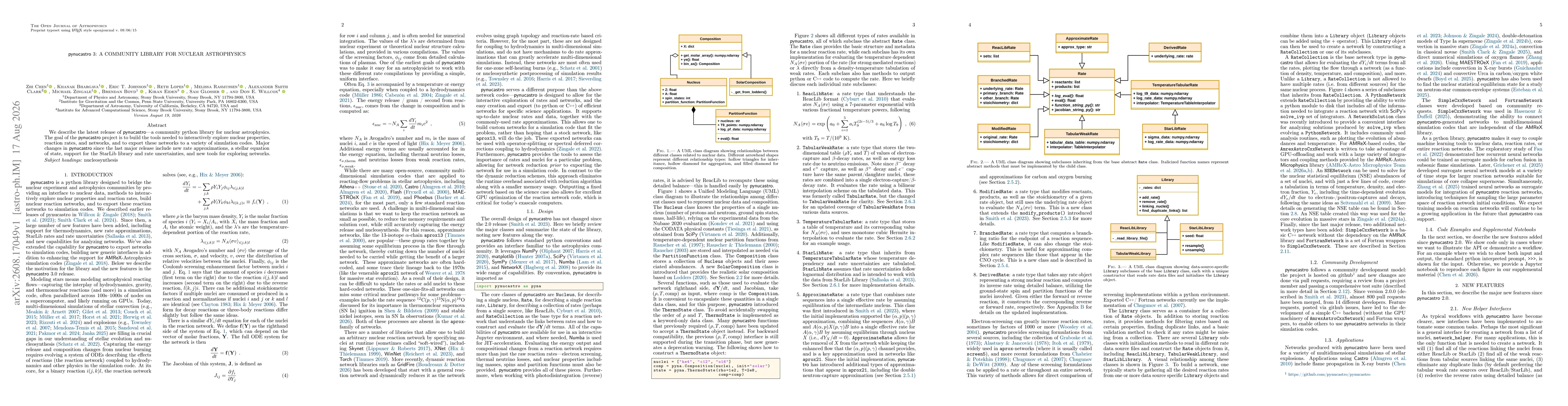Thumbnail for pynucastro 3: A community library for nuclear astrophysics