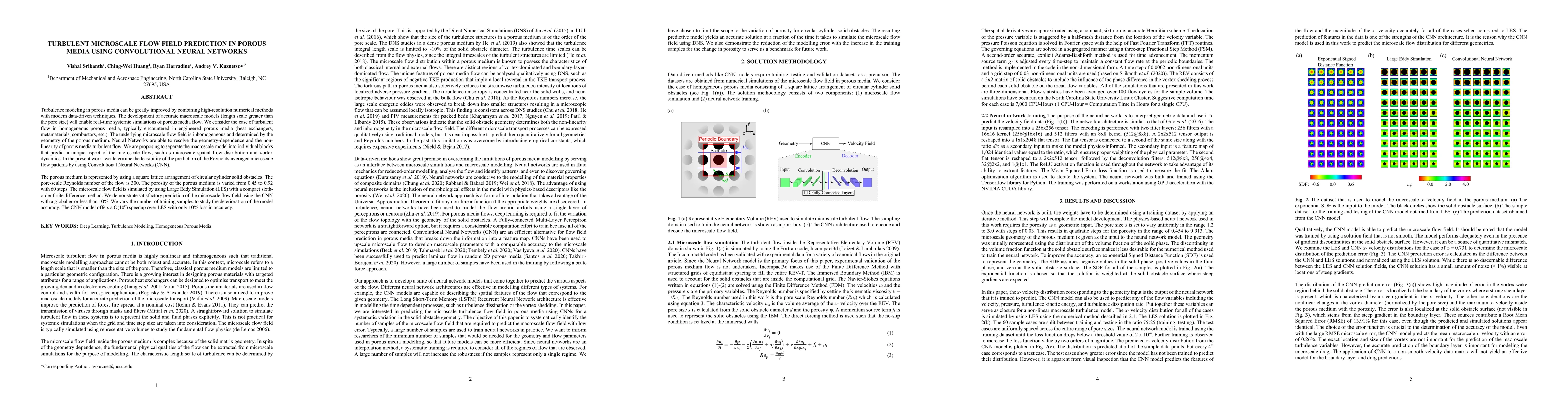 Thumbnail for Turbulent Microscale Flow Field Prediction In Porous Media Using Convolutional Neural Networks