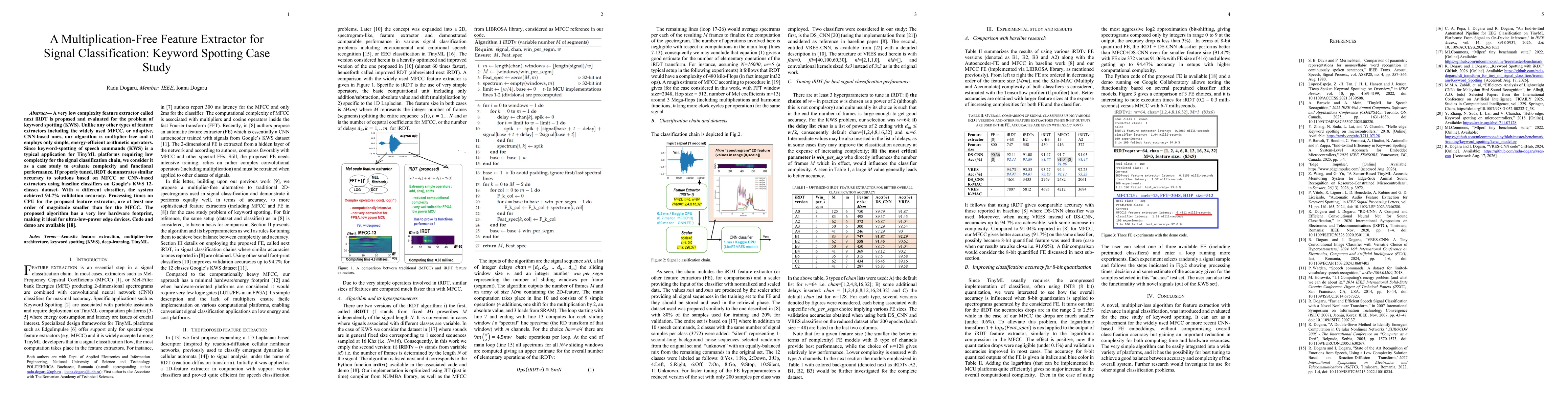 Thumbnail for A Multiplication-Free Feature Extractor for Signal Classification: Keyword Spotting Case Study