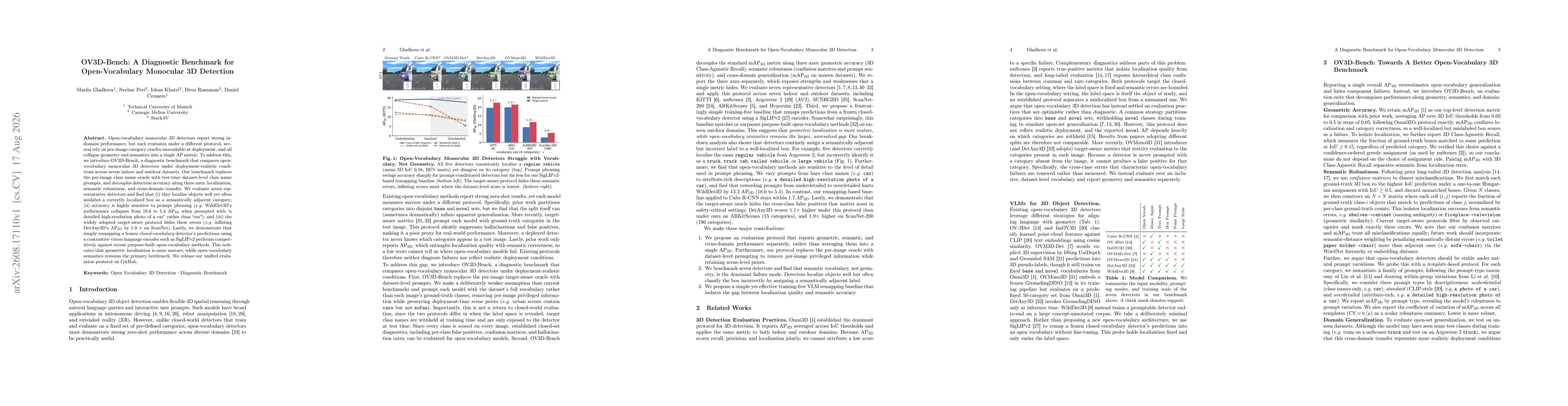 Thumbnail for OV3D-Bench: A Diagnostic Benchmark for Open-Vocabulary Monocular 3D Detection