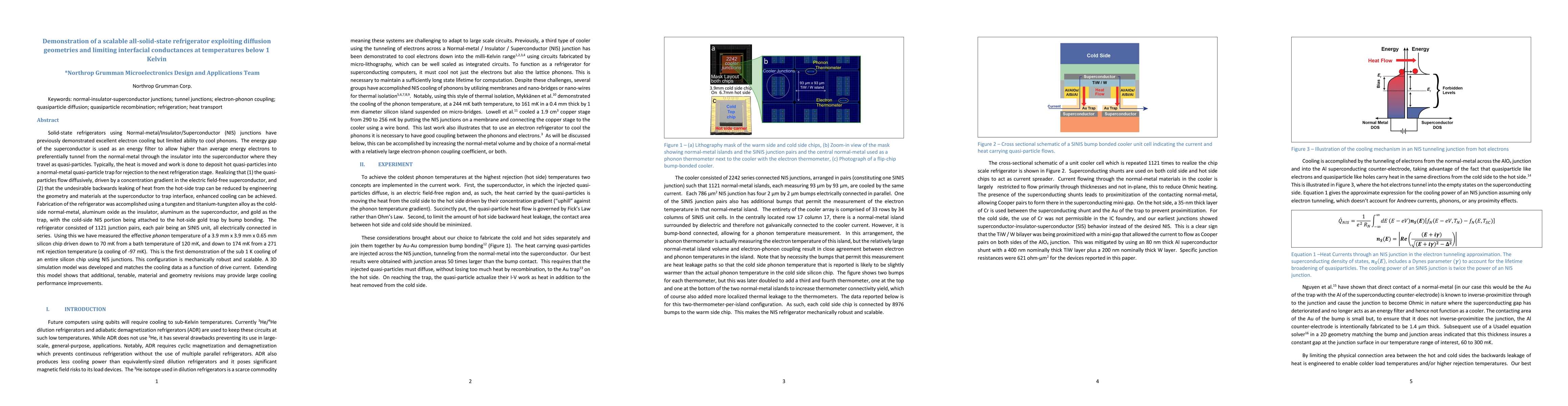 Thumbnail for Demonstration of a scalable all-solid-state refrigerator exploiting diffusion geometries and limiting interfacial conductances at temperatures below 1 kelvin