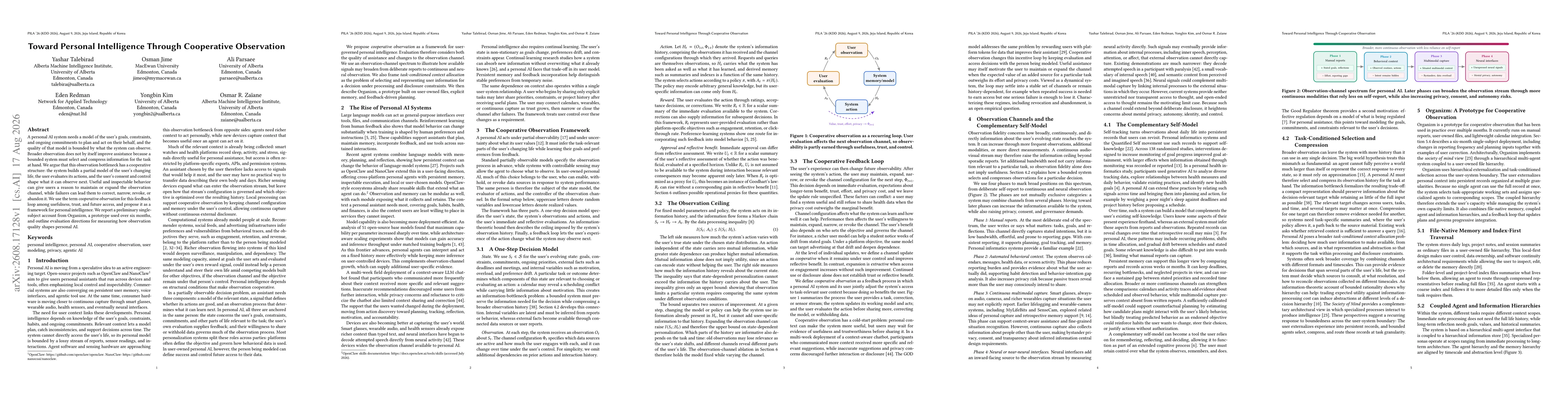 Thumbnail for Toward Personal Intelligence Through Cooperative Observation