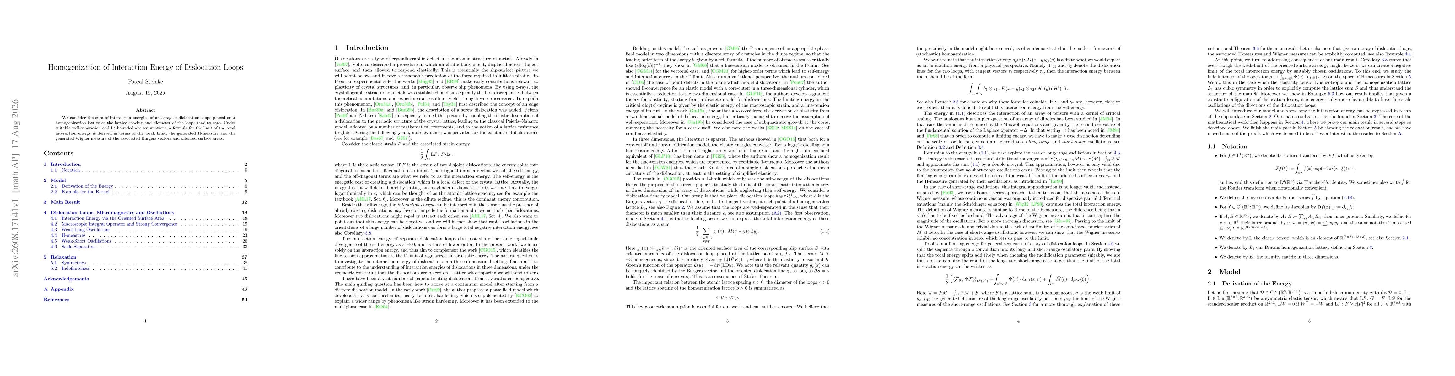 Thumbnail for Homogenization of Interaction Energy of Dislocation Loops