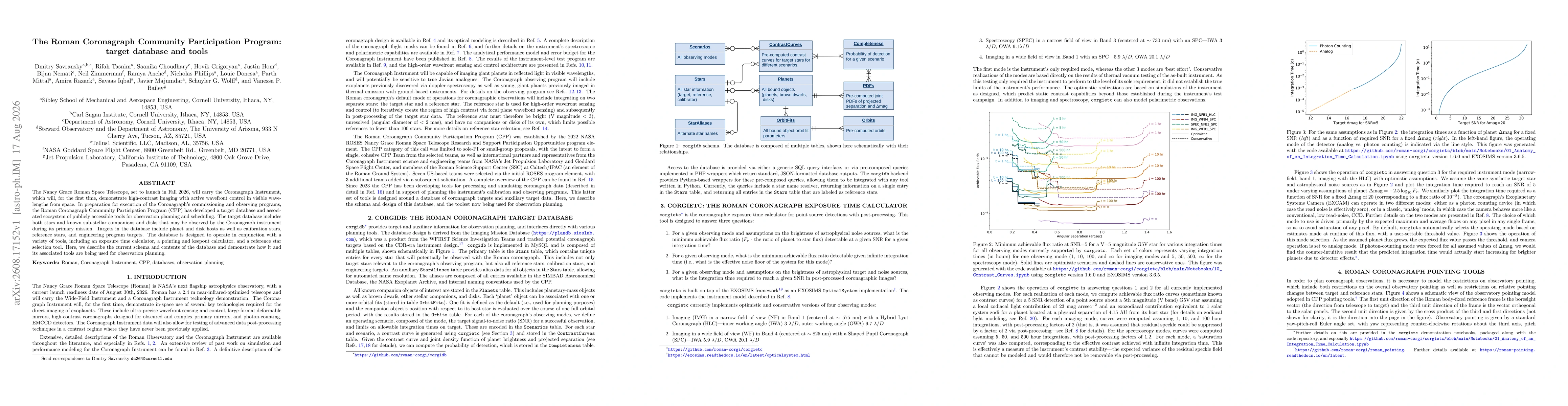 Thumbnail for The Roman Coronagraph Community Participation Program: target database and tools