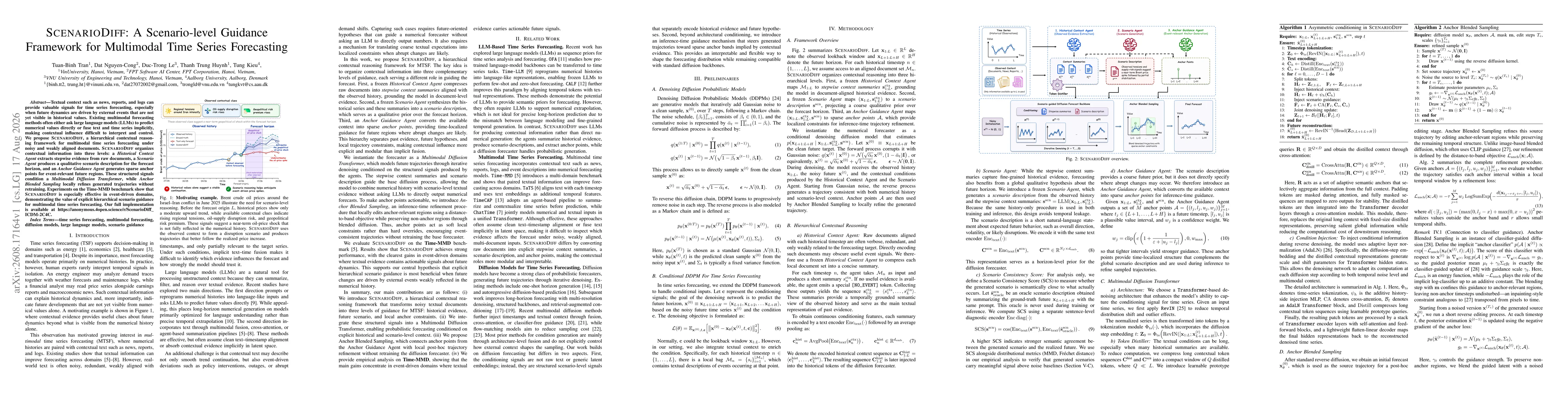 Thumbnail for SCENARIODIFF: A Scenario-level Guidance Framework for Multimodal Time Series Forecasting--Extended Version