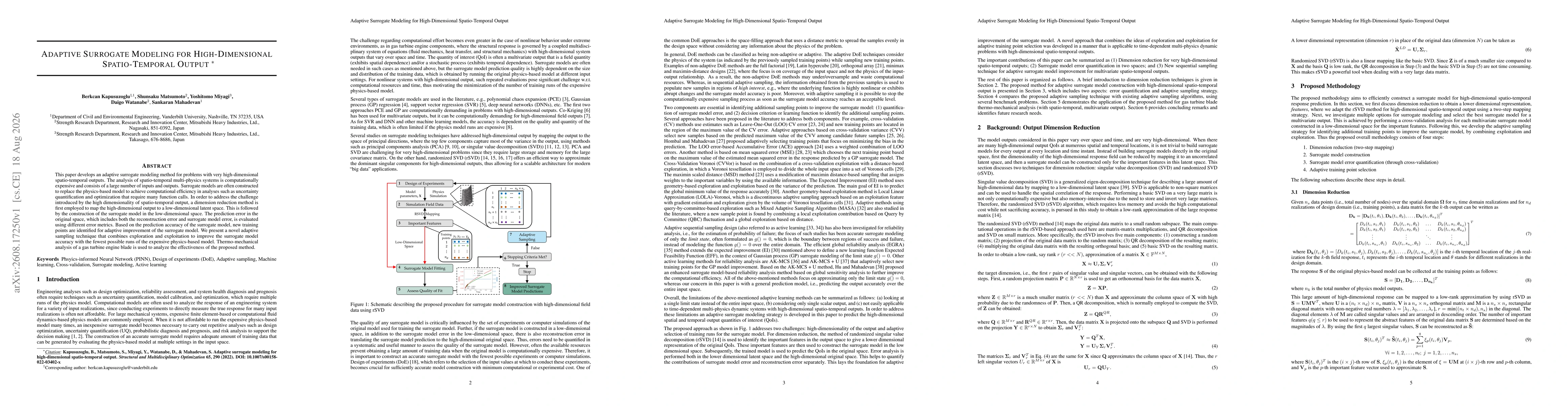 Thumbnail for Adaptive surrogate modeling for high-dimensional spatio-temporal output