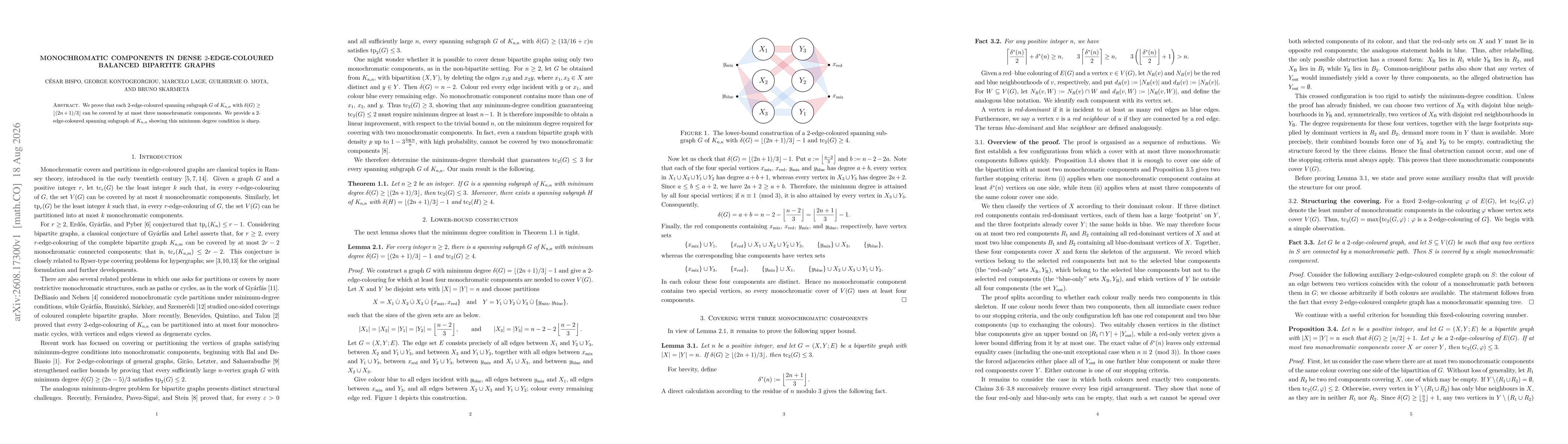 Thumbnail for Monochromatic components in dense 2-edge-coloured balanced bipartite graphs