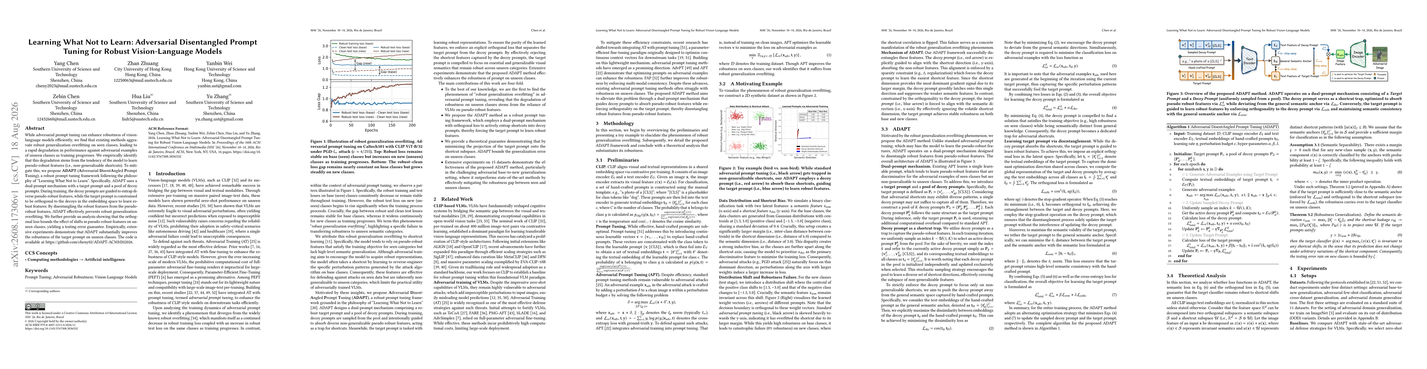 Thumbnail for Learning What Not to Learn: Adversarial Disentangled Prompt Tuning for Robust Vision-Language Models