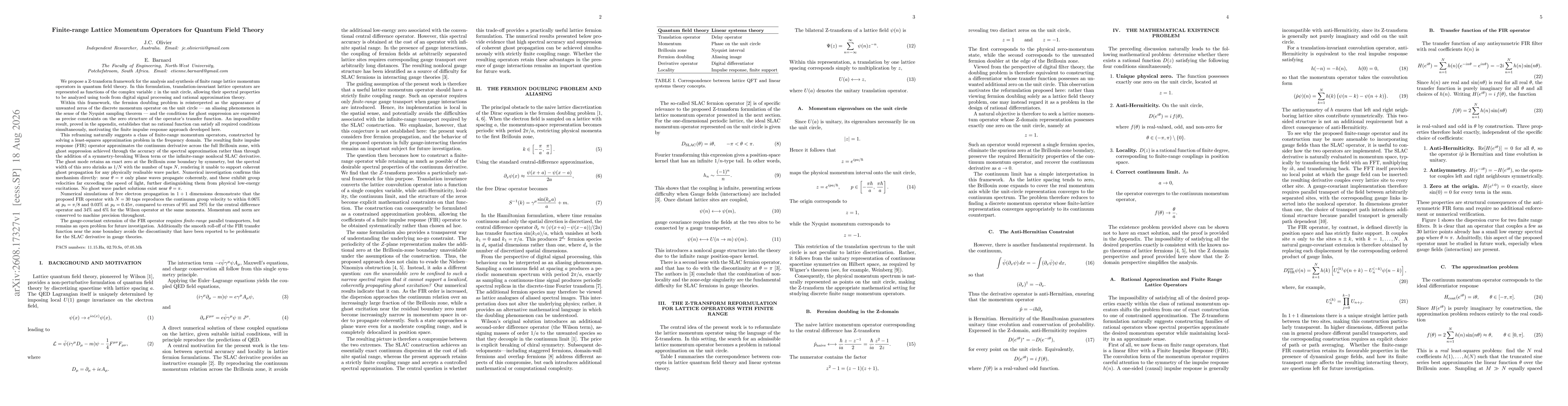 Thumbnail for Finite-range Lattice Momentum Operators for Quantum Field Theory
