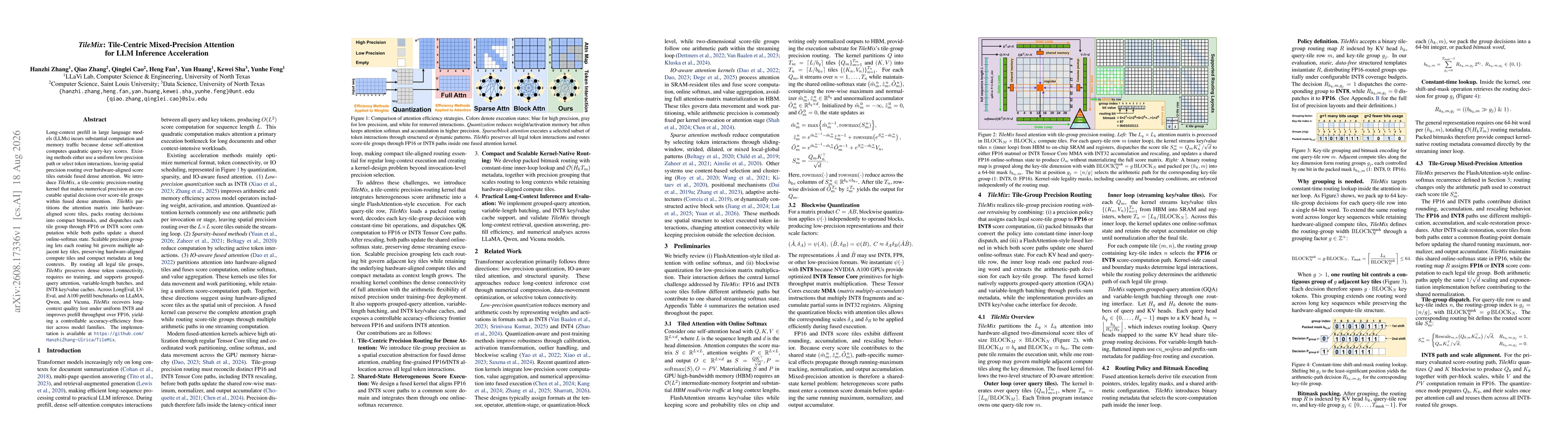 Thumbnail for TileMix: Tile-Centric Mixed-Precision Attention for LLM Inference Acceleration