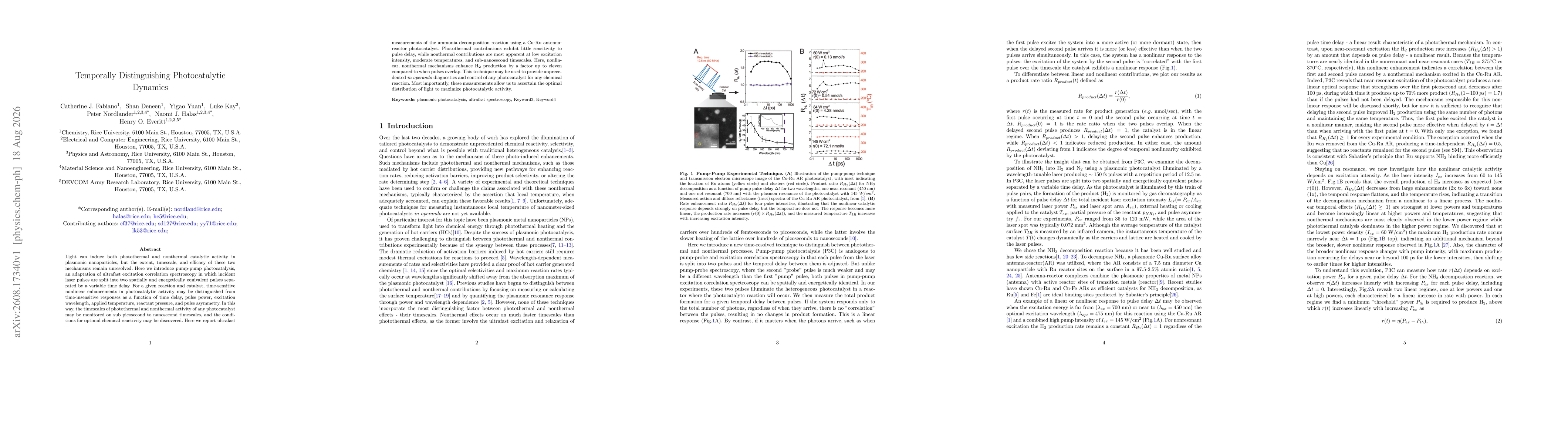 Thumbnail for Temporally Distinguishing Photocatalytic Dynamics