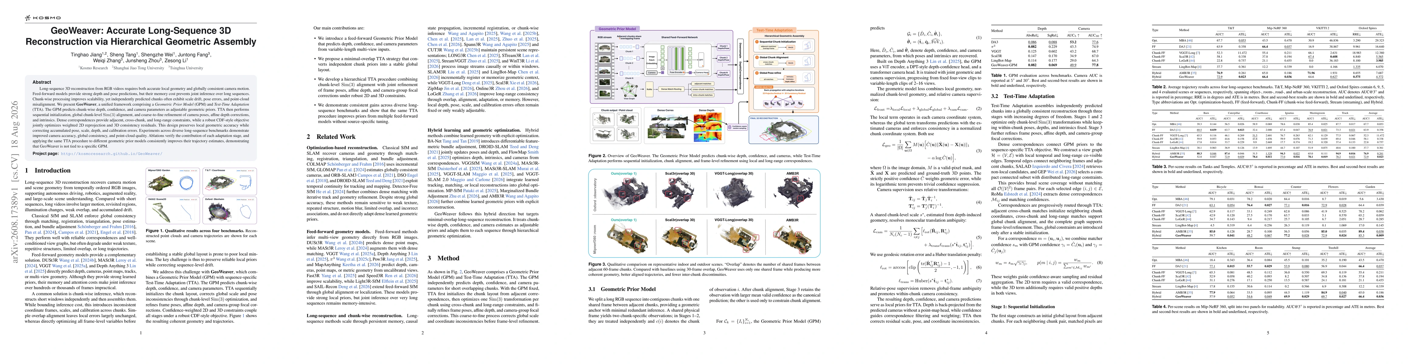 Thumbnail for GeoWeaver: Accurate Long-Sequence 3D Reconstruction via Hierarchical Geometric Assembly