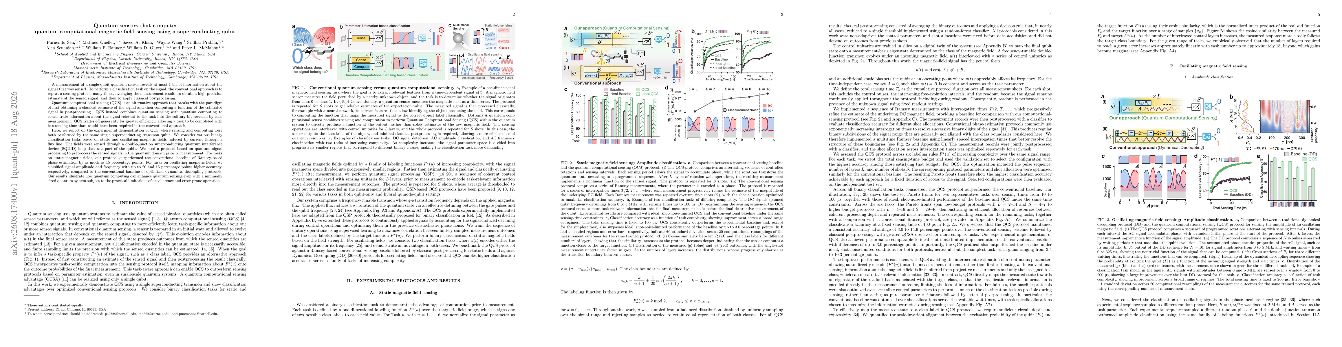 Thumbnail for Quantum sensors that compute: quantum computational magnetic-field sensing using a superconducting qubit