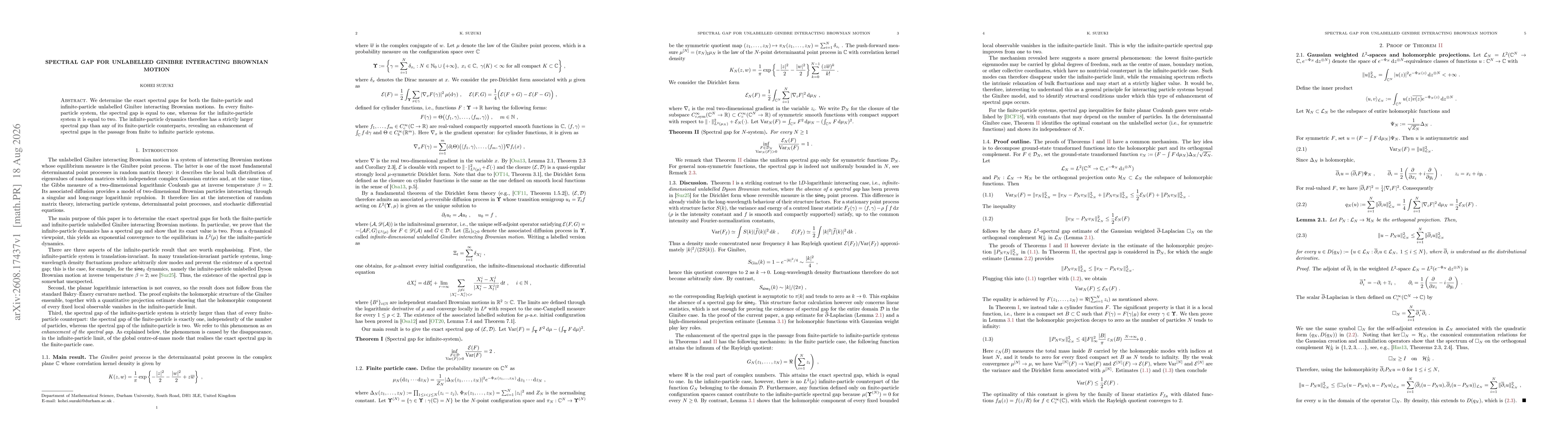 Thumbnail for Spectral gap for unlabelled Ginibre Interacting Brownian motion