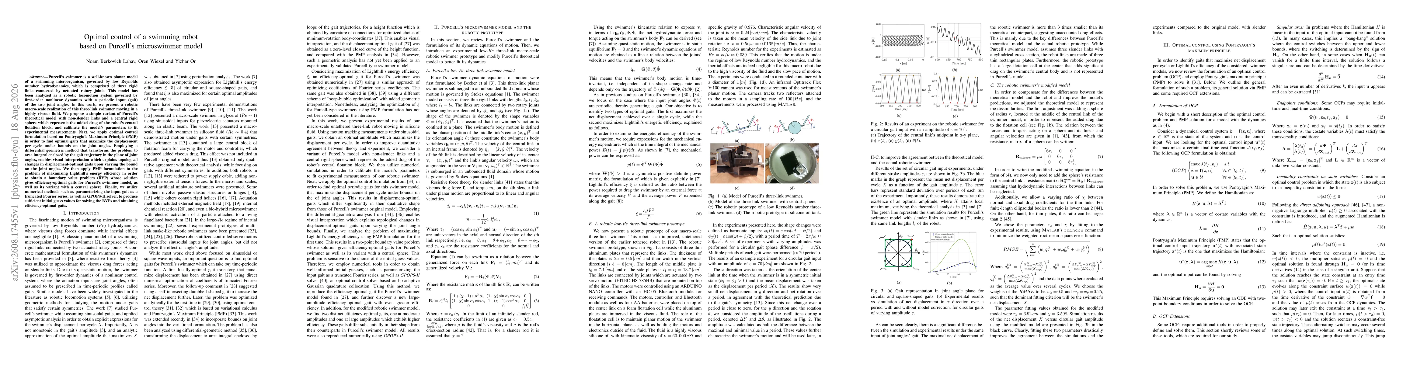 Thumbnail for Optimal control of a swimming robot based on Purcell's microswimmer model