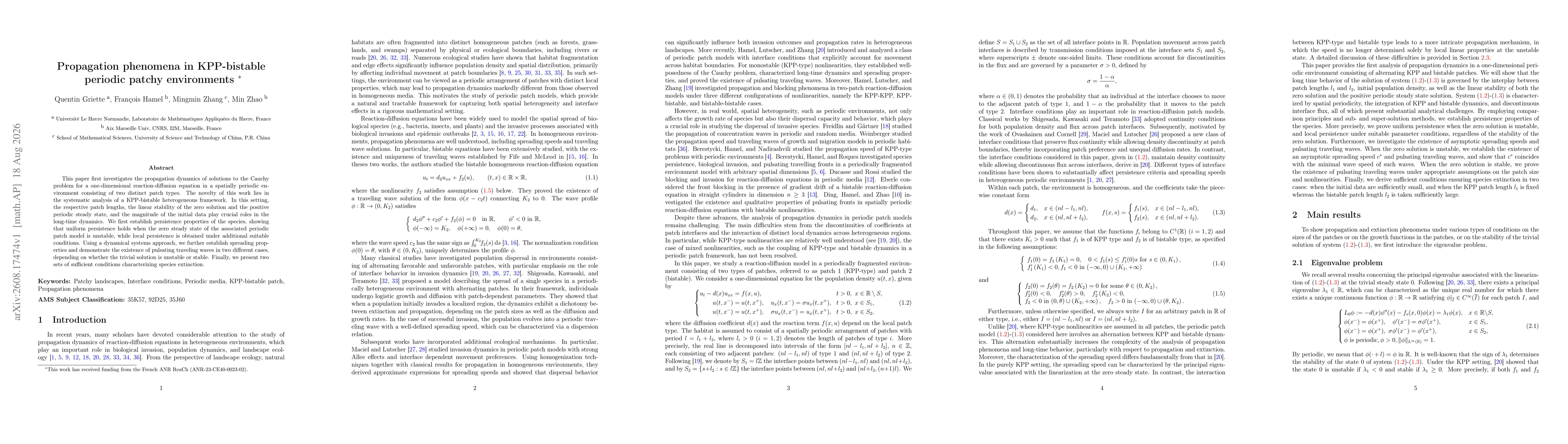 Thumbnail for Propagation phenomena in KPP-bistable periodic patchy environments