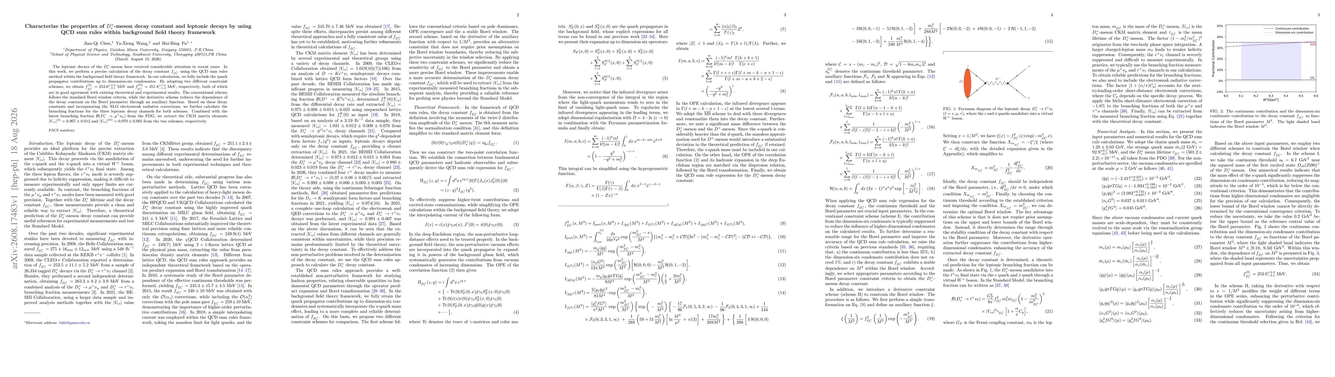 Thumbnail for Characterize the properties of $D_s^+$-meson decay constant and leptonic decays by using QCD sum rules within background field theory framework