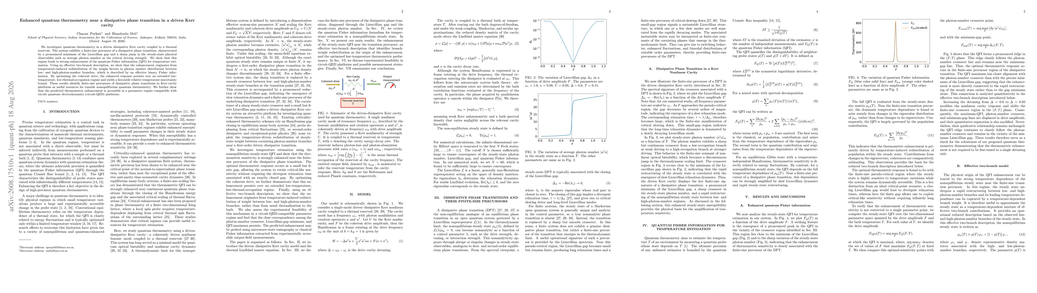 Thumbnail for Enhanced quantum thermometry near a dissipative phase transition in a driven Kerr cavity