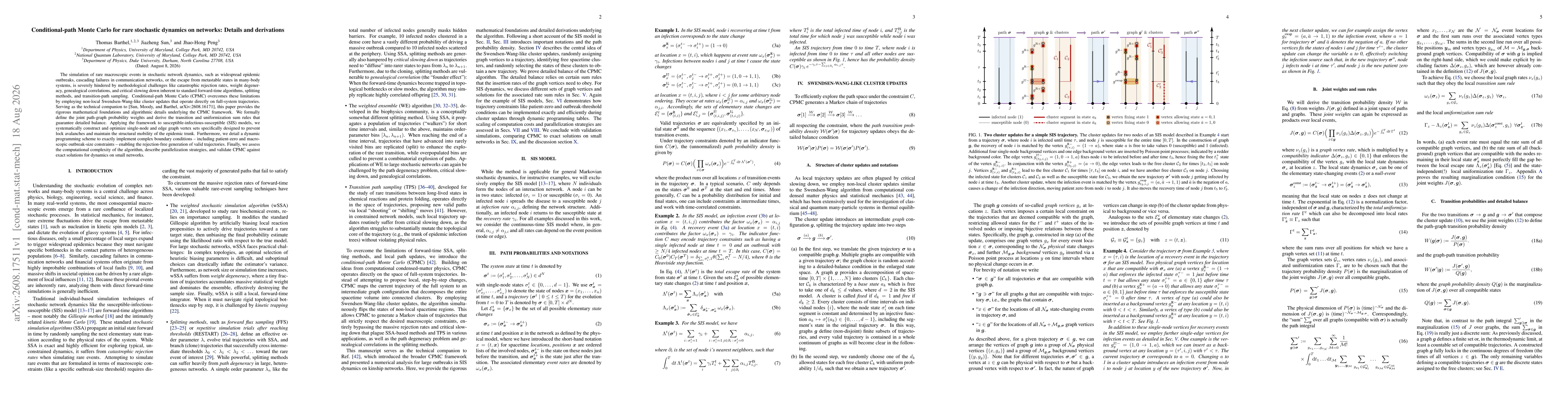 Thumbnail for Conditional-path Monte Carlo for rare stochastic dynamics on networks: Details and derivations