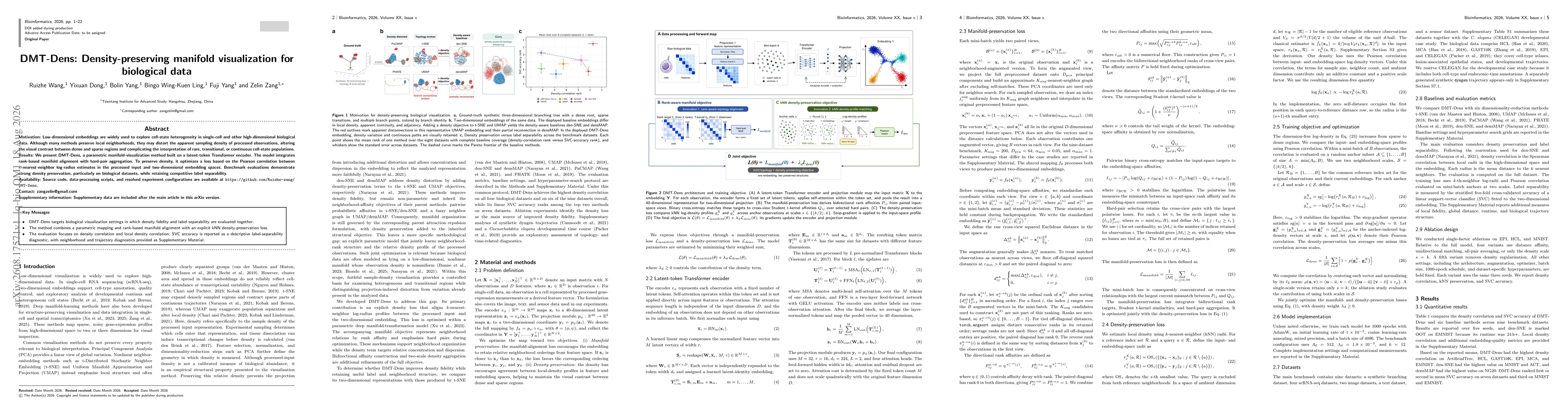 Thumbnail for DMT-Dens: Density-preserving manifold visualization for biological data