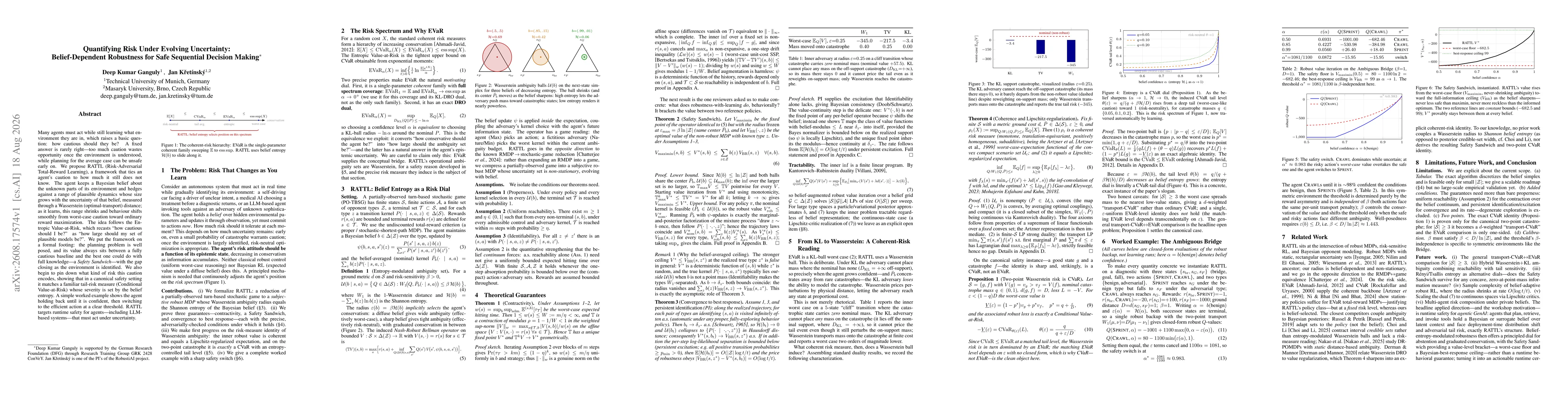Thumbnail for Quantifying Risk Under Evolving Uncertainty: Belief-Dependent Robustness for Safe Sequential Decision Making