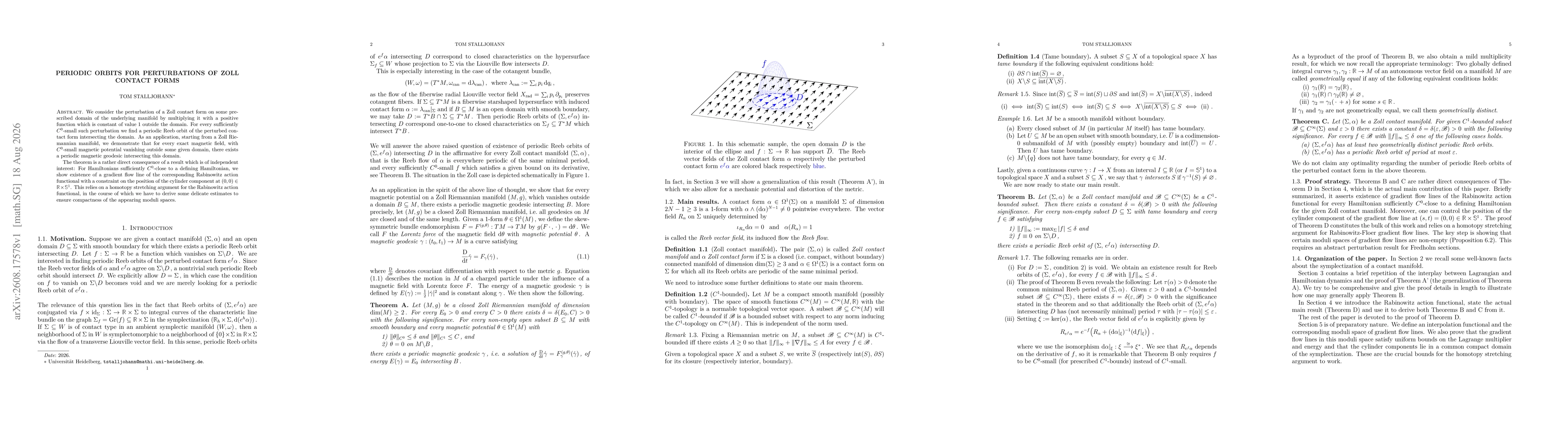 Thumbnail for Periodic orbits for perturbations of Zoll contact forms
