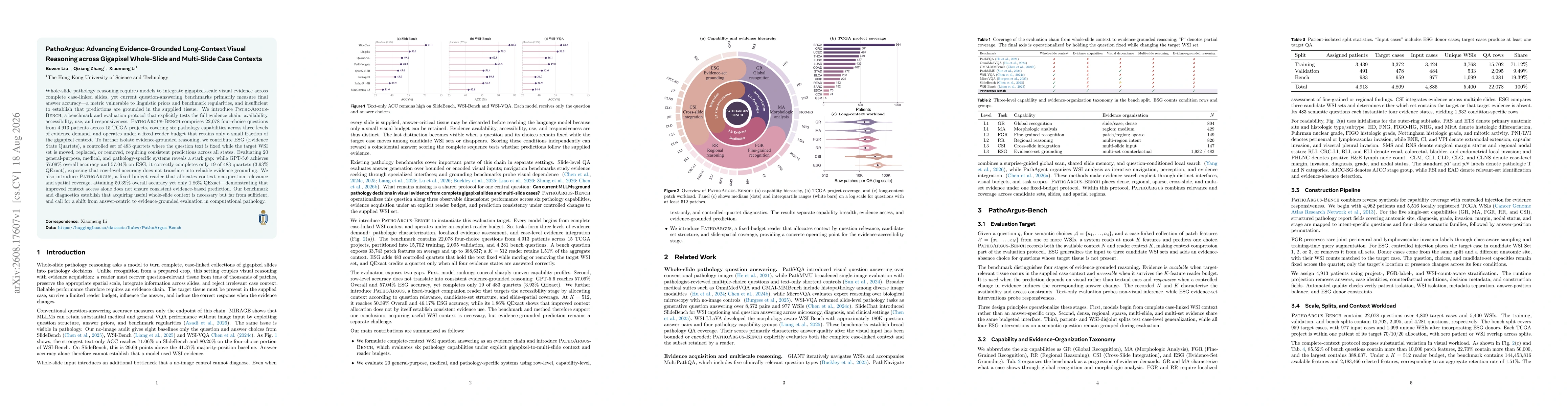 Thumbnail for PathoArgus: Advancing Evidence-Grounded Long-Context Visual Reasoning across Gigapixel Whole-Slide and Multi-Slide Case Contexts
