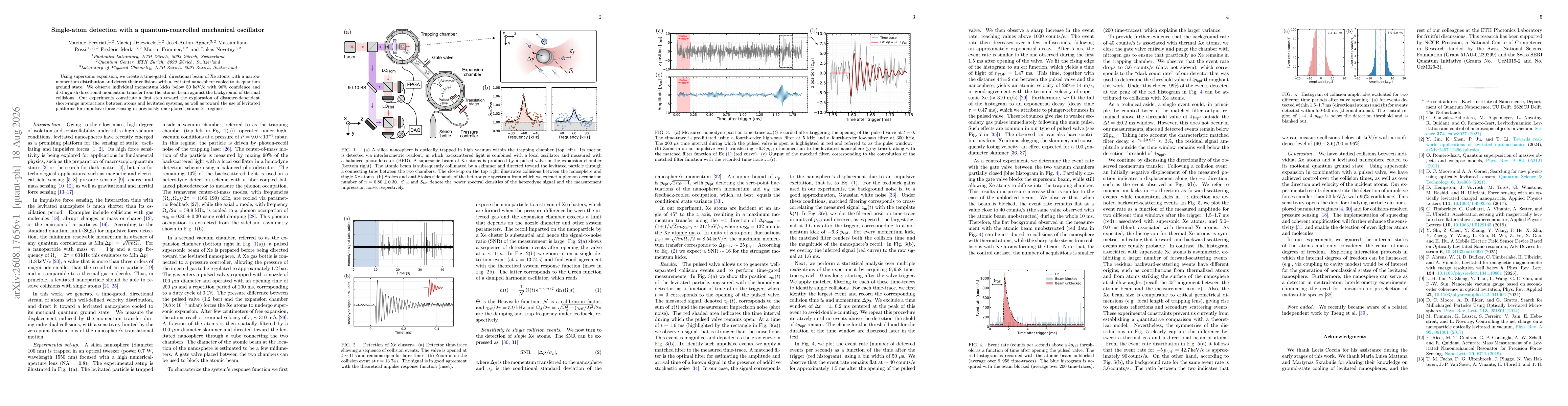 Thumbnail for Single-atom detection with a quantum-controlled mechanical oscillator