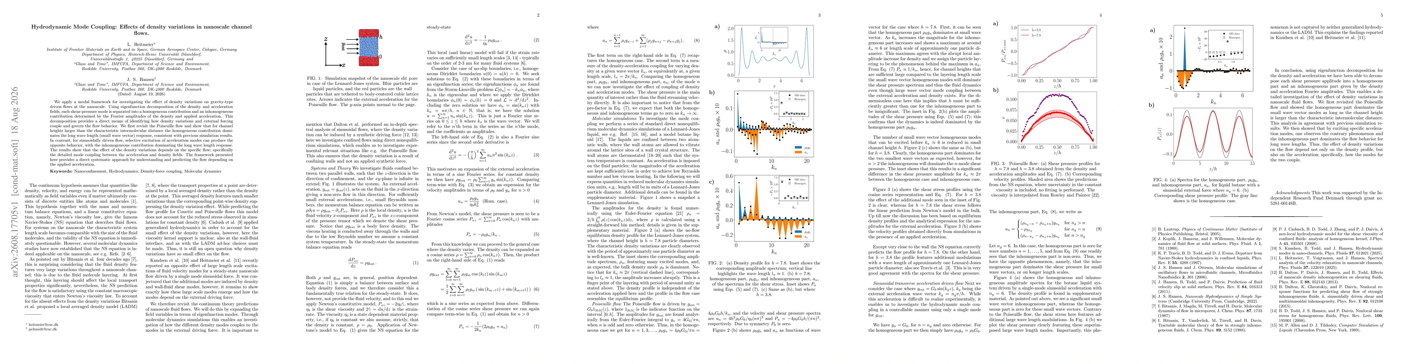 Thumbnail for Hydrodynamic Mode Coupling: Effects of density variations in nanoscale channel flows