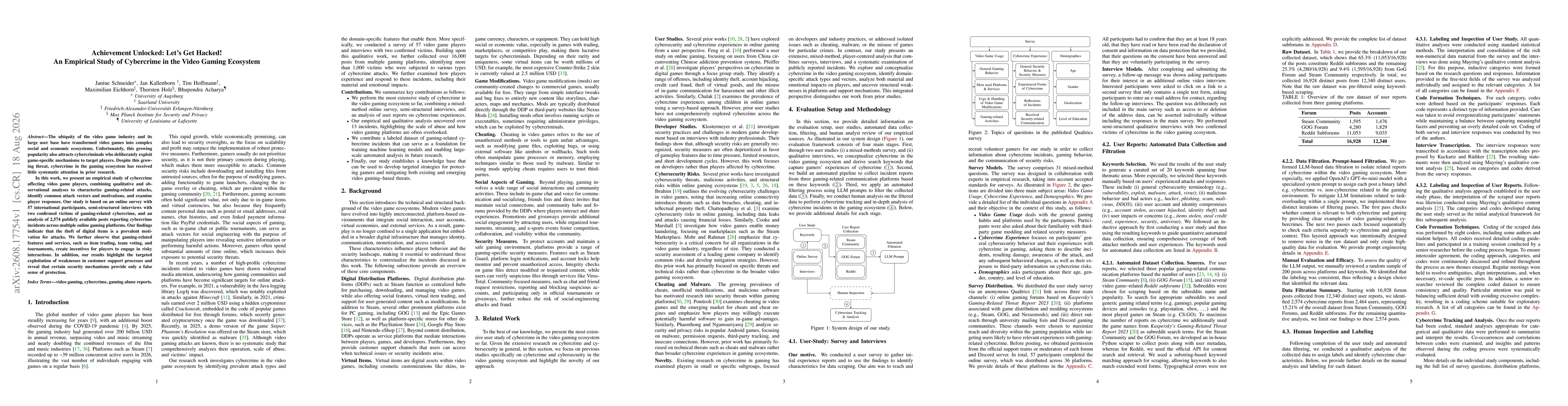 Thumbnail for Achievement Unlocked: Let's Get Hacked! An Empirical Study of Cybercrime in the Video Gaming Ecosystem