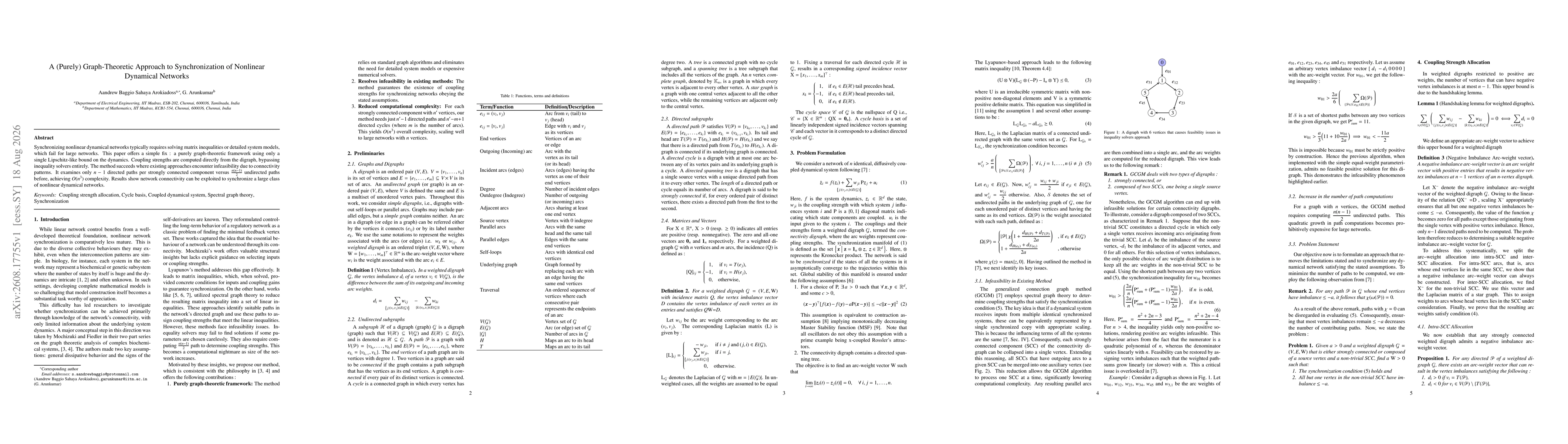 Thumbnail for A (Purely) Graph-Theoretic Approach to Synchronization of Nonlinear Dynamical Networks
