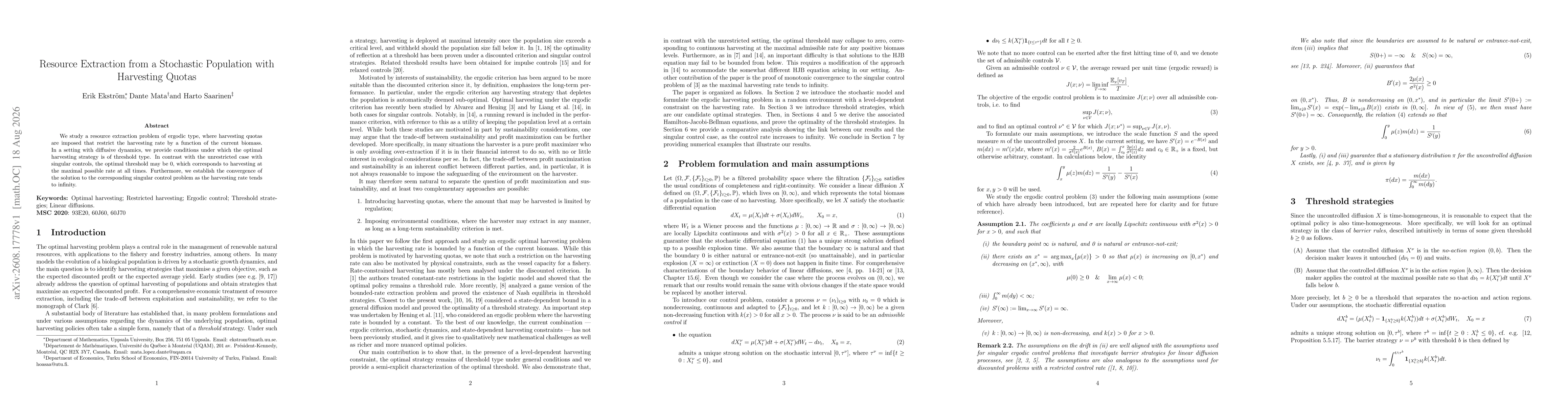 Thumbnail for Resource Extraction from a Stochastic Population with Harvesting Quotas