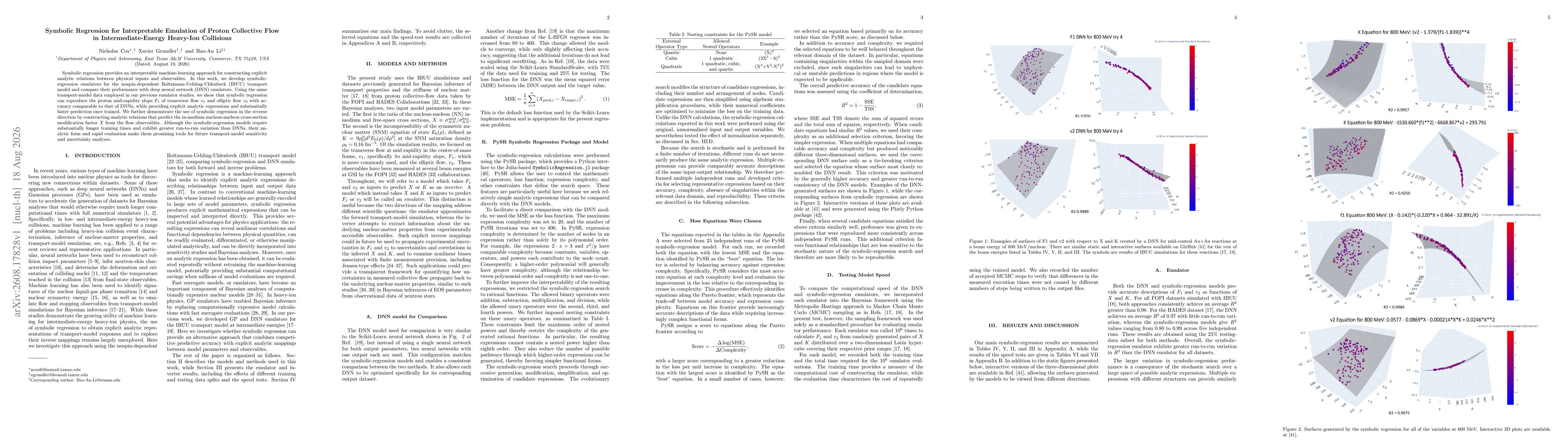 Thumbnail for Symbolic Regression for Interpretable Emulation of Proton Collective Flow in Intermediate-Energy Heavy-Ion Collisions