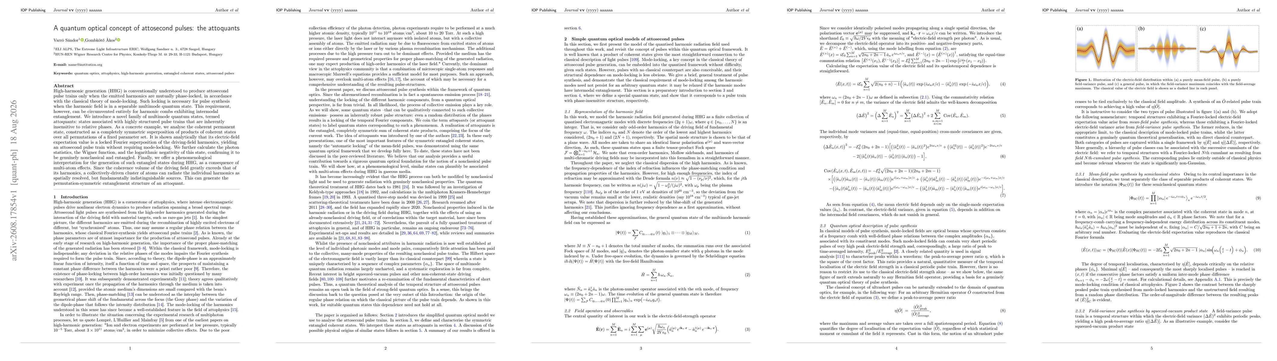 Thumbnail for A quantum optical concept of attosecond pulses: the attoquants