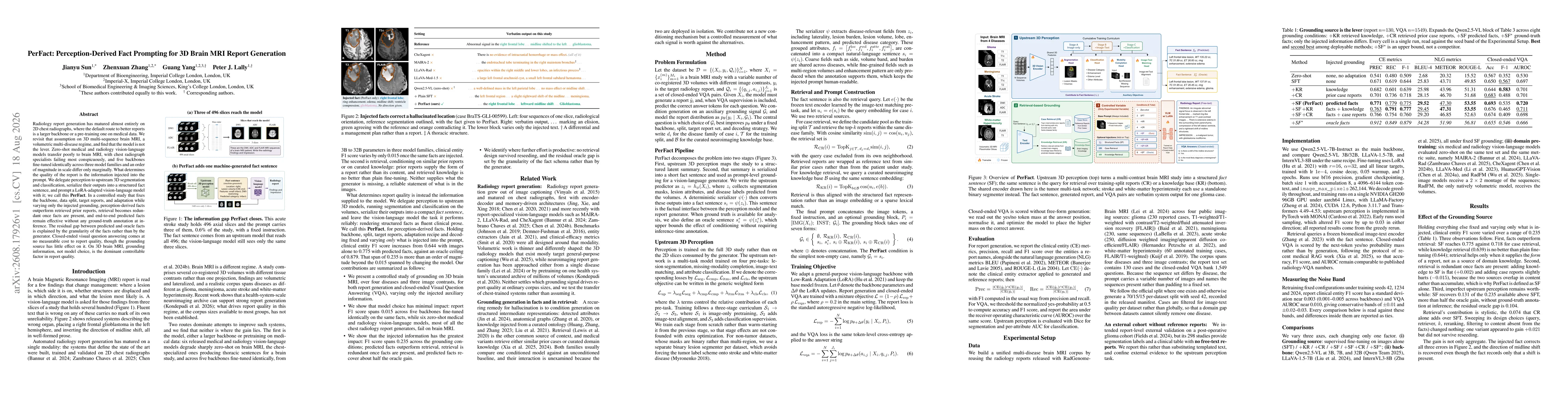 Thumbnail for PerFact: Perception-Derived Fact Prompting for 3D Brain MRI Report Generation