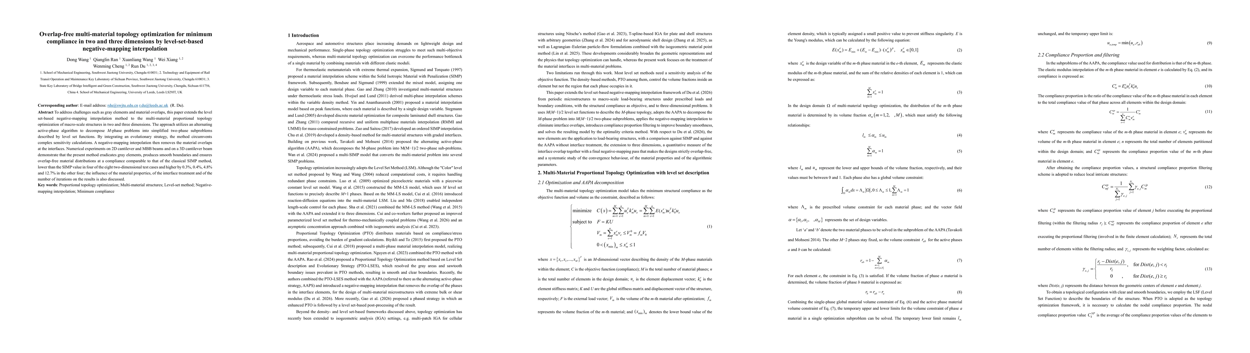 Thumbnail for Overlap-free multi-material topology optimization for minimum compliance in two and three dimensions by level-set-based negative-mapping interpolation