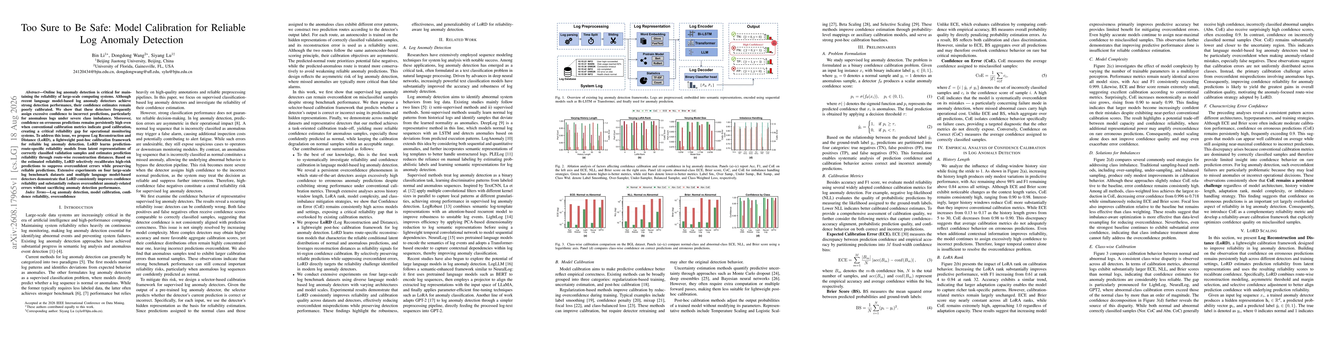 Thumbnail for Too Sure to Be Safe: Model Calibration for Reliable Log Anomaly Detection