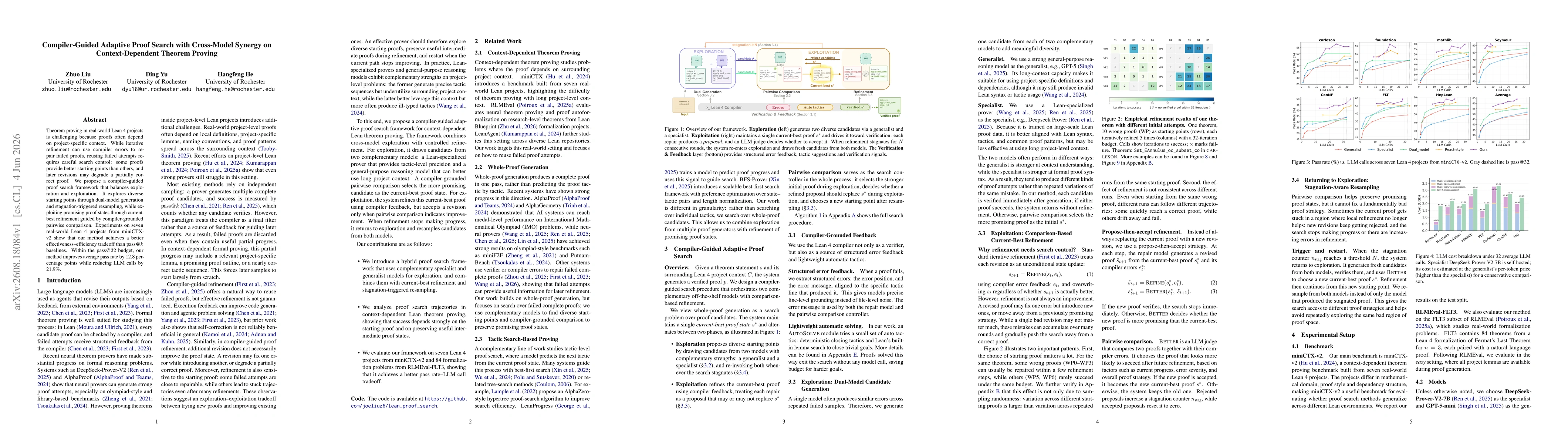 Thumbnail for Compiler-Guided Adaptive Proof Search with Cross-Model Synergy on Context-Dependent Theorem Proving