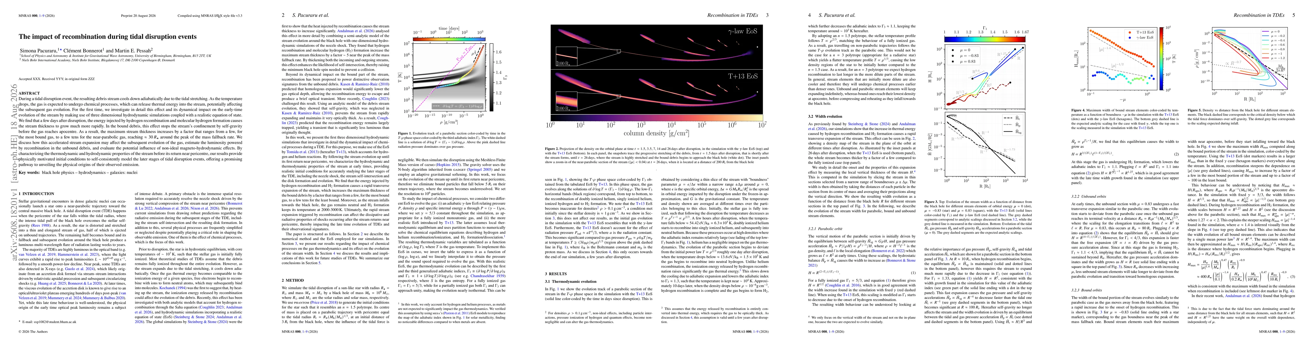 Thumbnail for The impact of recombination during tidal disruption events