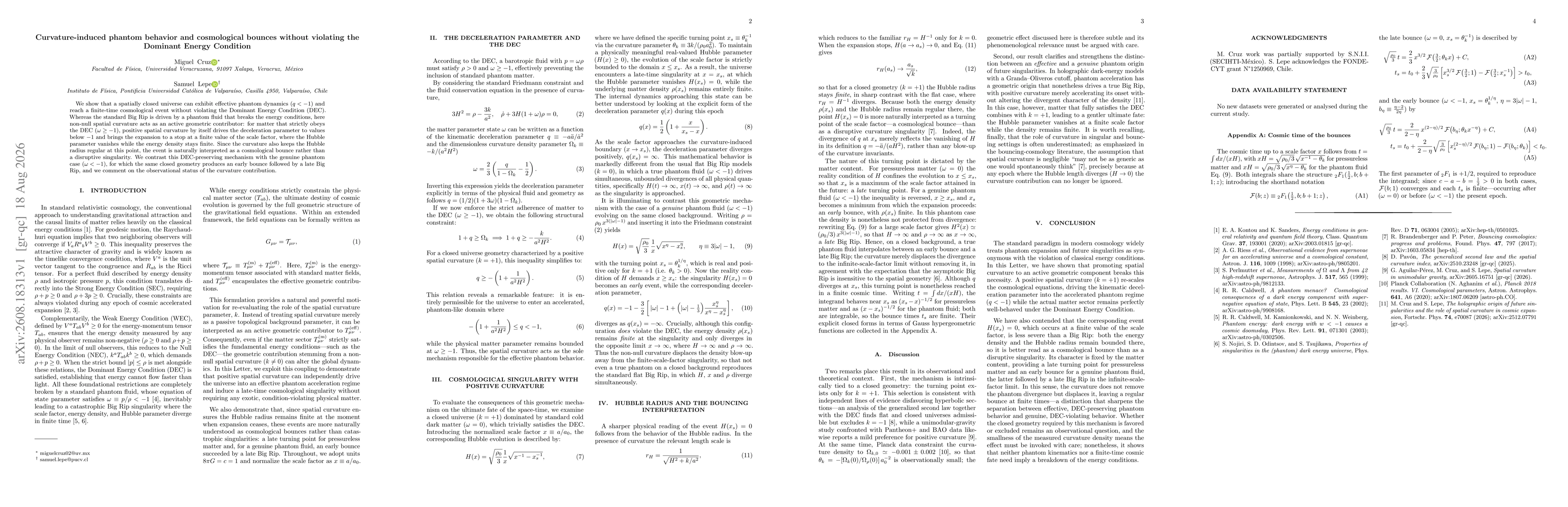 Thumbnail for Curvature-induced phantom behavior and cosmological bounces without violating the Dominant Energy Condition