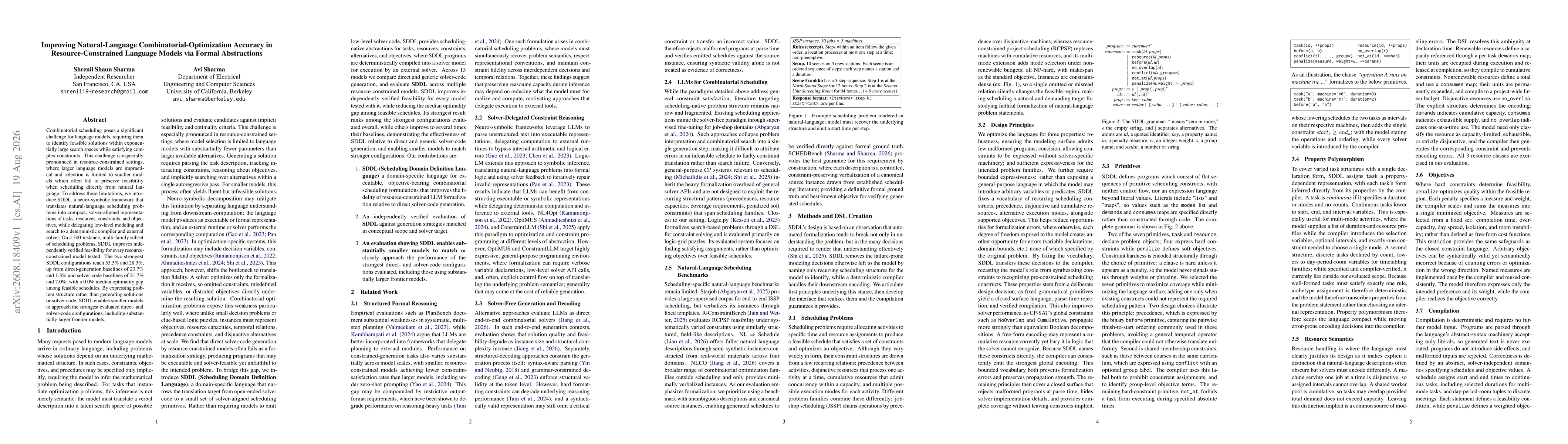 Thumbnail for Improving Natural-Language Combinatorial-Optimization Accuracy in Resource-Constrained Language Models via Formal Abstractions