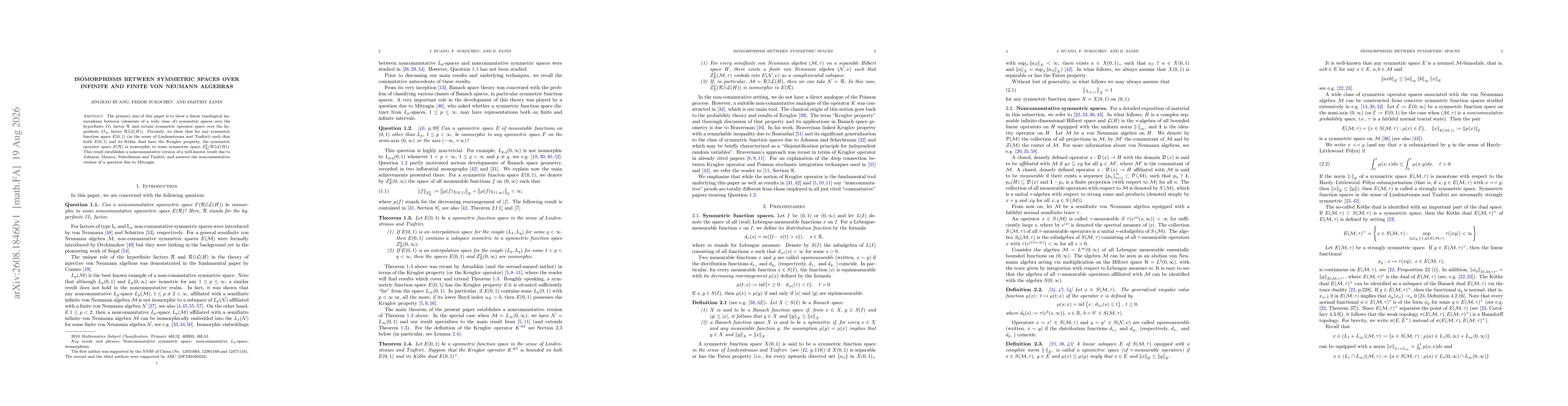 Thumbnail for Isomorphisms between symmetric spaces over infinite and finite von Neumann algebras