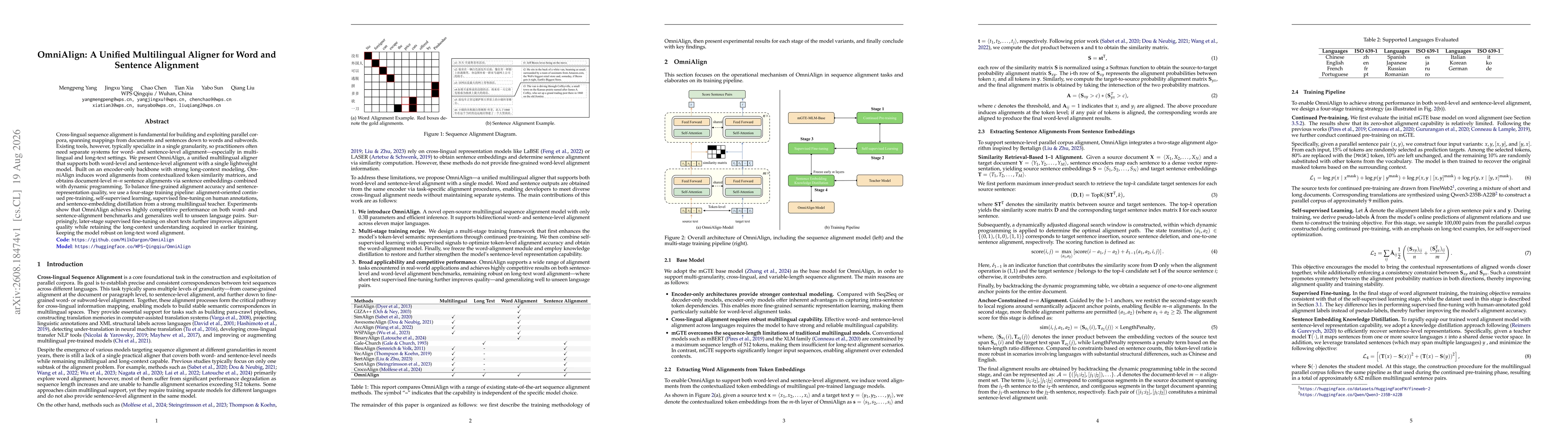 Thumbnail for OmniAlign: A Unified Multilingual Aligner for Word and Sentence Alignment