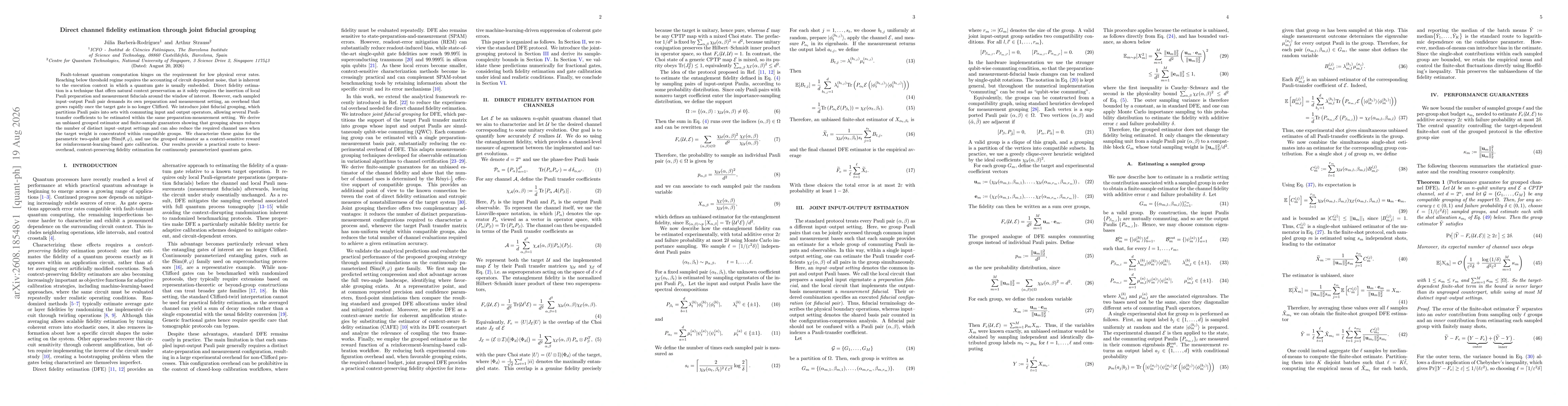Thumbnail for Direct fidelity estimation through joint fiducial grouping