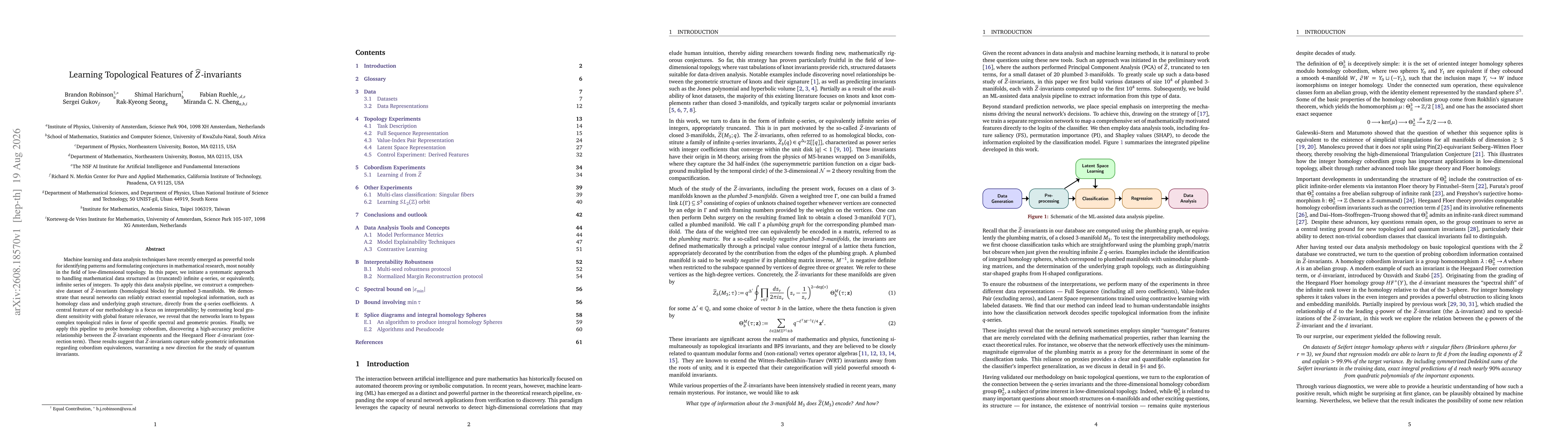 Thumbnail for Learning Topological Features of $\widehat Z$-invariants