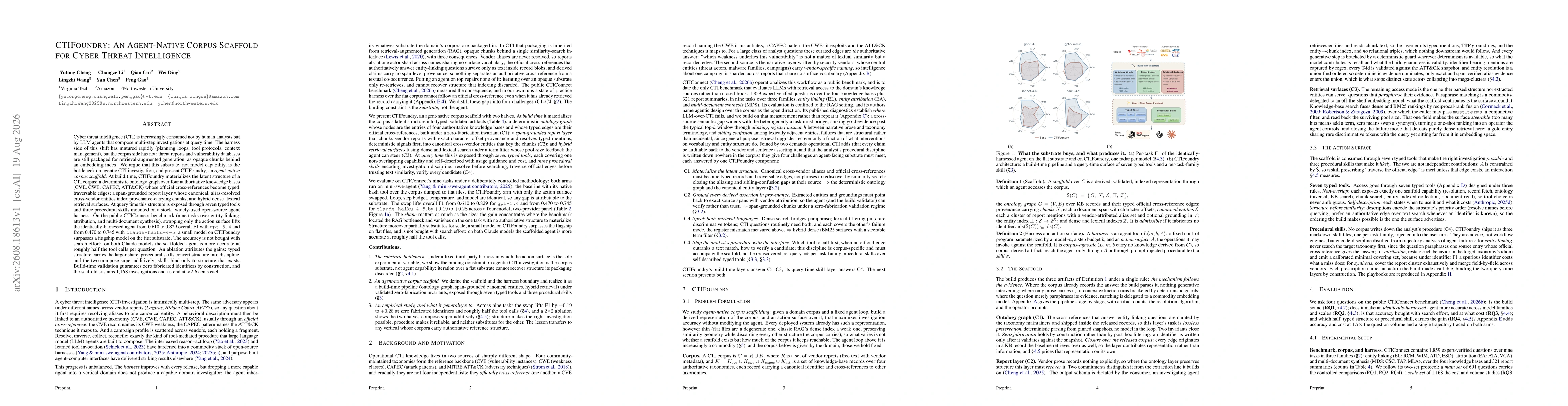 Thumbnail for CTIFoundry: An Agent-Native Corpus Scaffold for Cyber Threat Intelligence