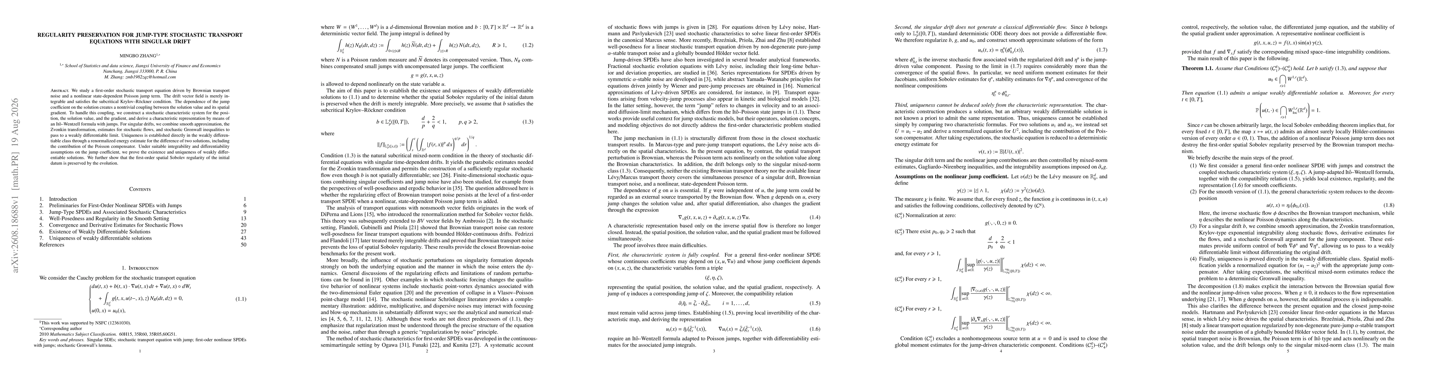 Thumbnail for Regularity Preservation for Jump-Type Stochastic Transport Equations with Singular Drift