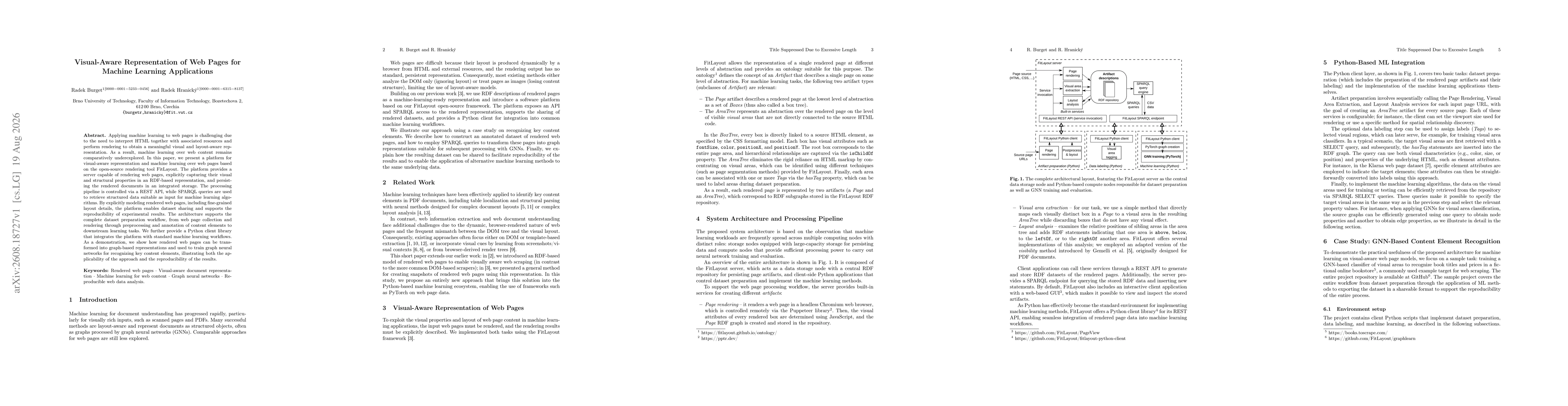 Thumbnail for Visual-Aware Representation of Web Pages for Machine Learning Applications