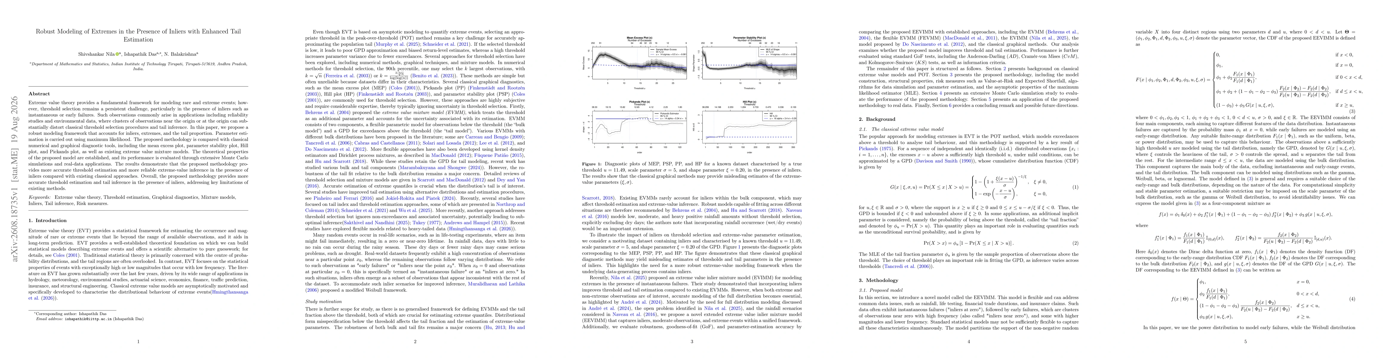 Thumbnail for Robust Modeling of Extremes in the Presence of Inliers with Enhanced Tail Estimation
